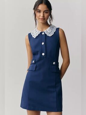 maeve short-sleeve sheer embellished mini dress Maeve | Dresses | Maeve Shortsleeve Sheer Embellished Mini Dress